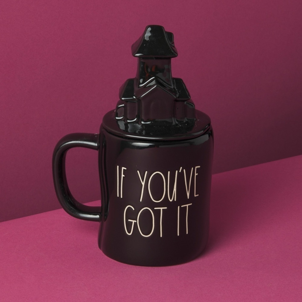 Rae Dunn Mug Large 19.5 oz Black Haunt It